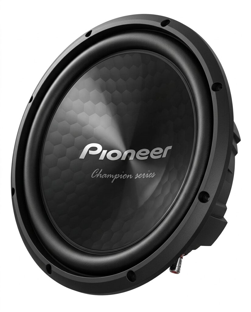 Poinner Subwoofer front view with sleek black design