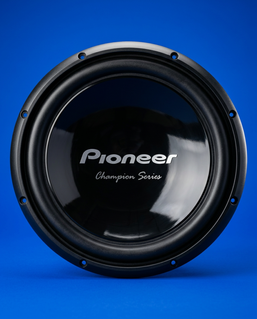 Pioneer woofer speaker front view