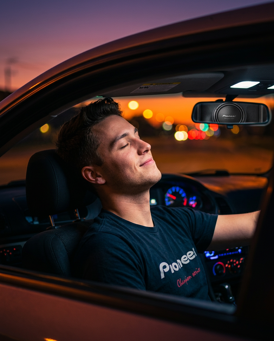 Pioneer woofer active in use during audio playback